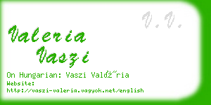 valeria vaszi business card